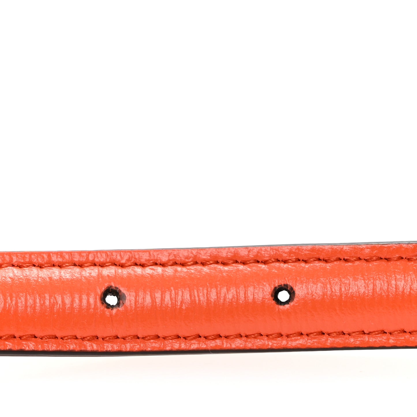 Efesto Leather Womens Horsebit 15/23mm Belt 80 32 Orange