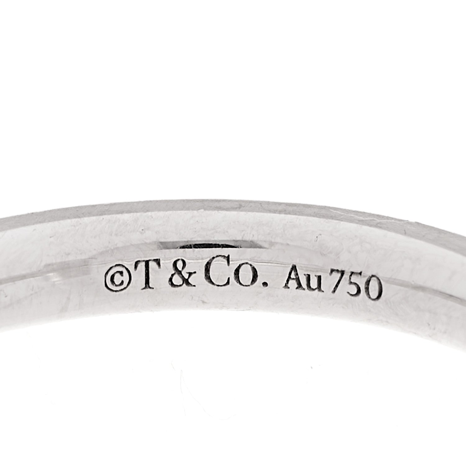 Tiffany 18K White Gold 2.5mm T T1 Ring 49 5 4 of 4