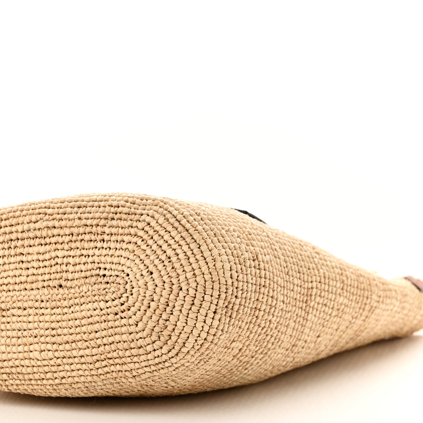 Raffia Mini Slit Tote Bag Natural Tan