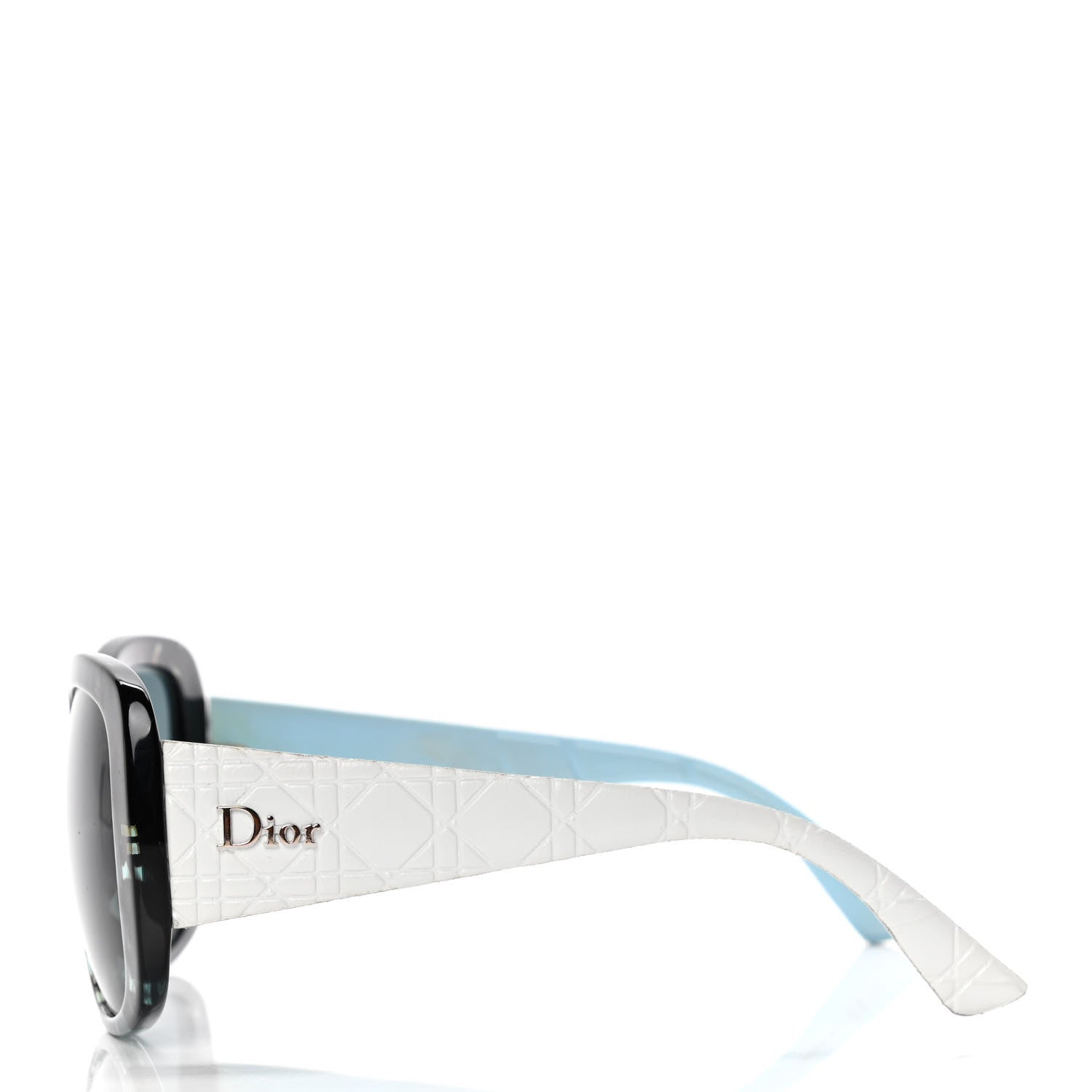Christian Dior Resin Cannage Dior Lady 1R Sunglasses Havana White Blue 3 of 8