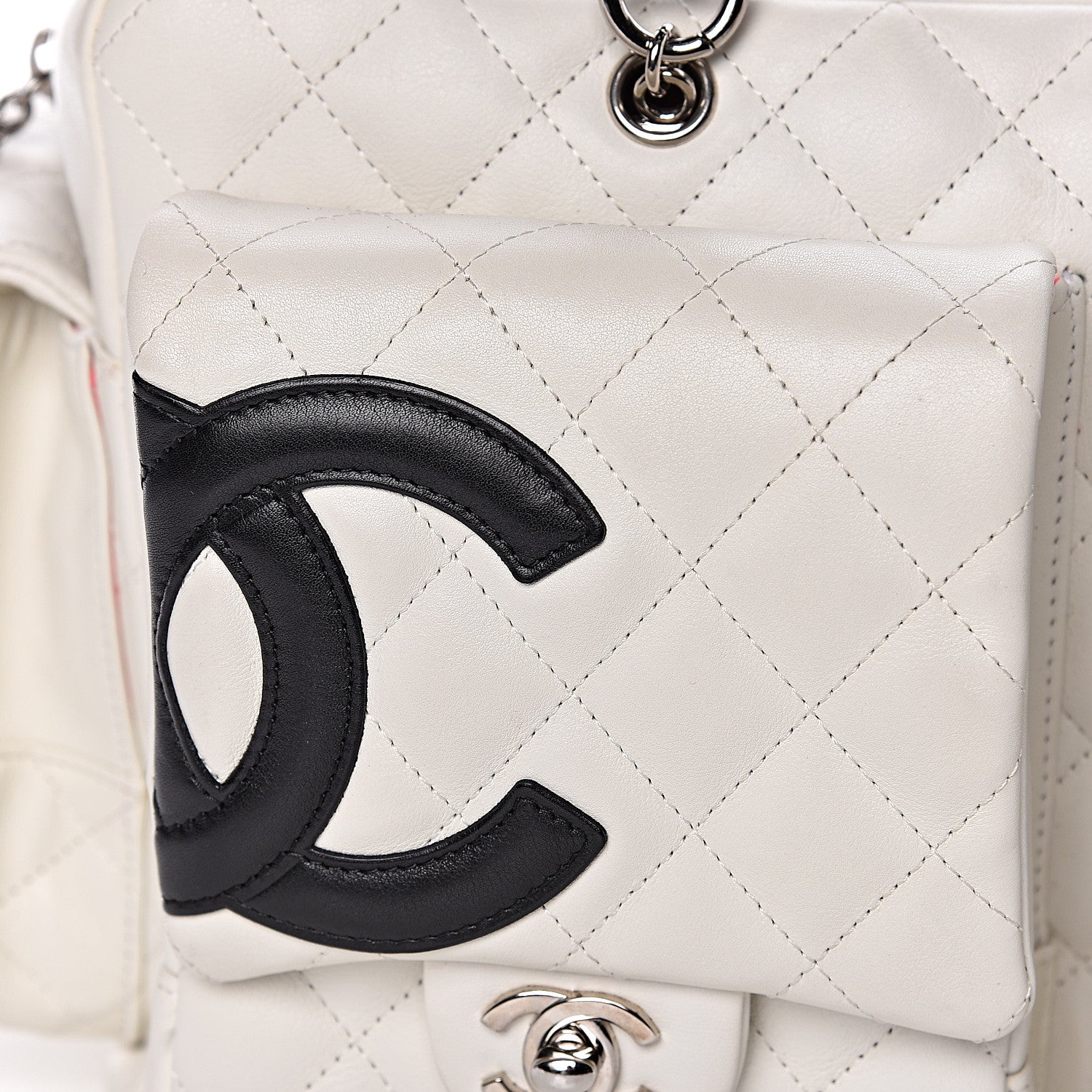 Chanel Calfskin Quilted Large Cambon Multipocket Reporter White 12 of 20