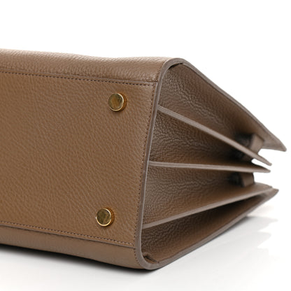 Saint Laurent Grained Calfskin Small Sac De Jour Taupe 9 of 10