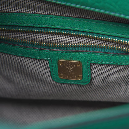 MCM Calfskin Small Kathy Tote Green 5 of 14