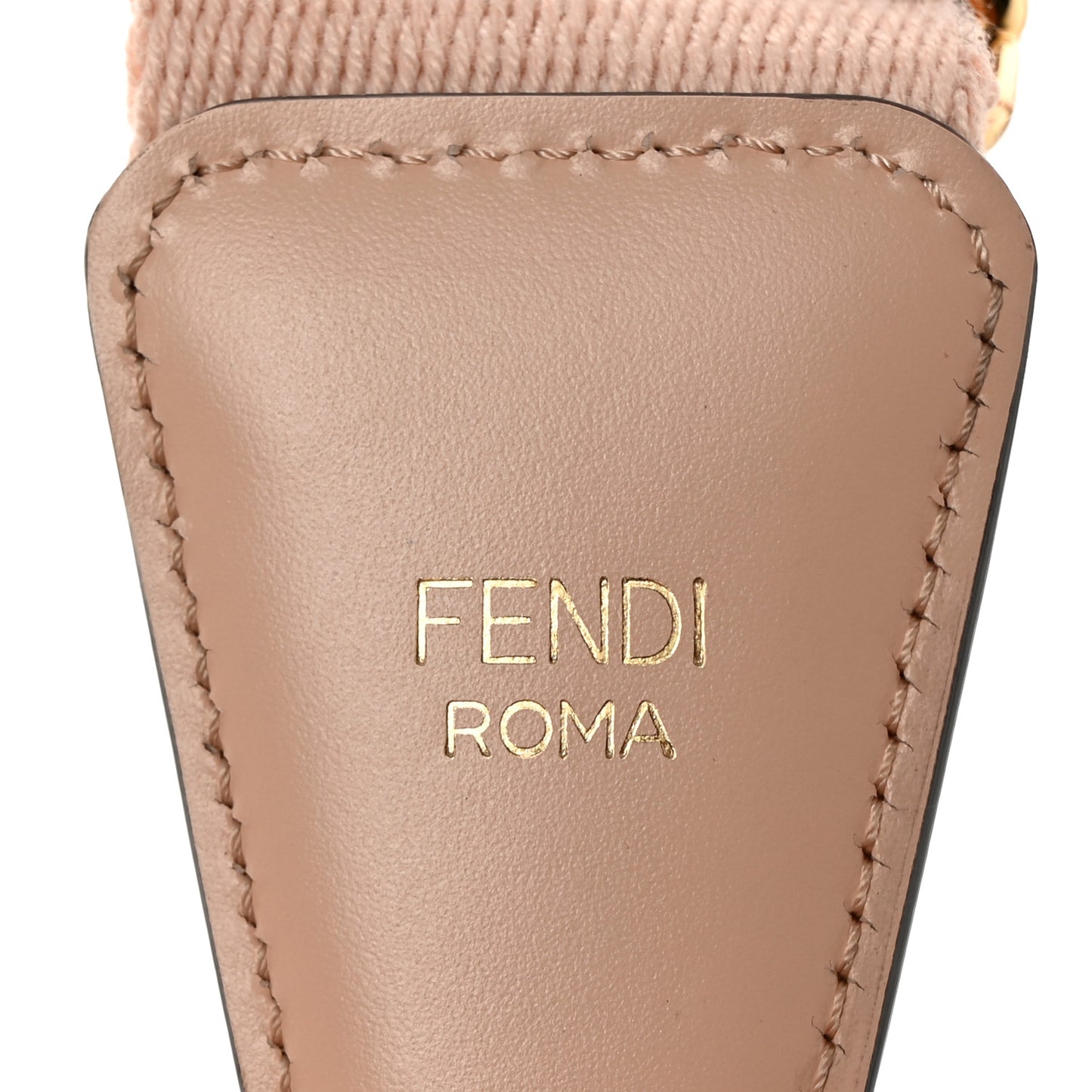 Jacquard Ribbon Vitello King FF Bi-Color Intreccio Adjustable Strap You Light Rose Camel