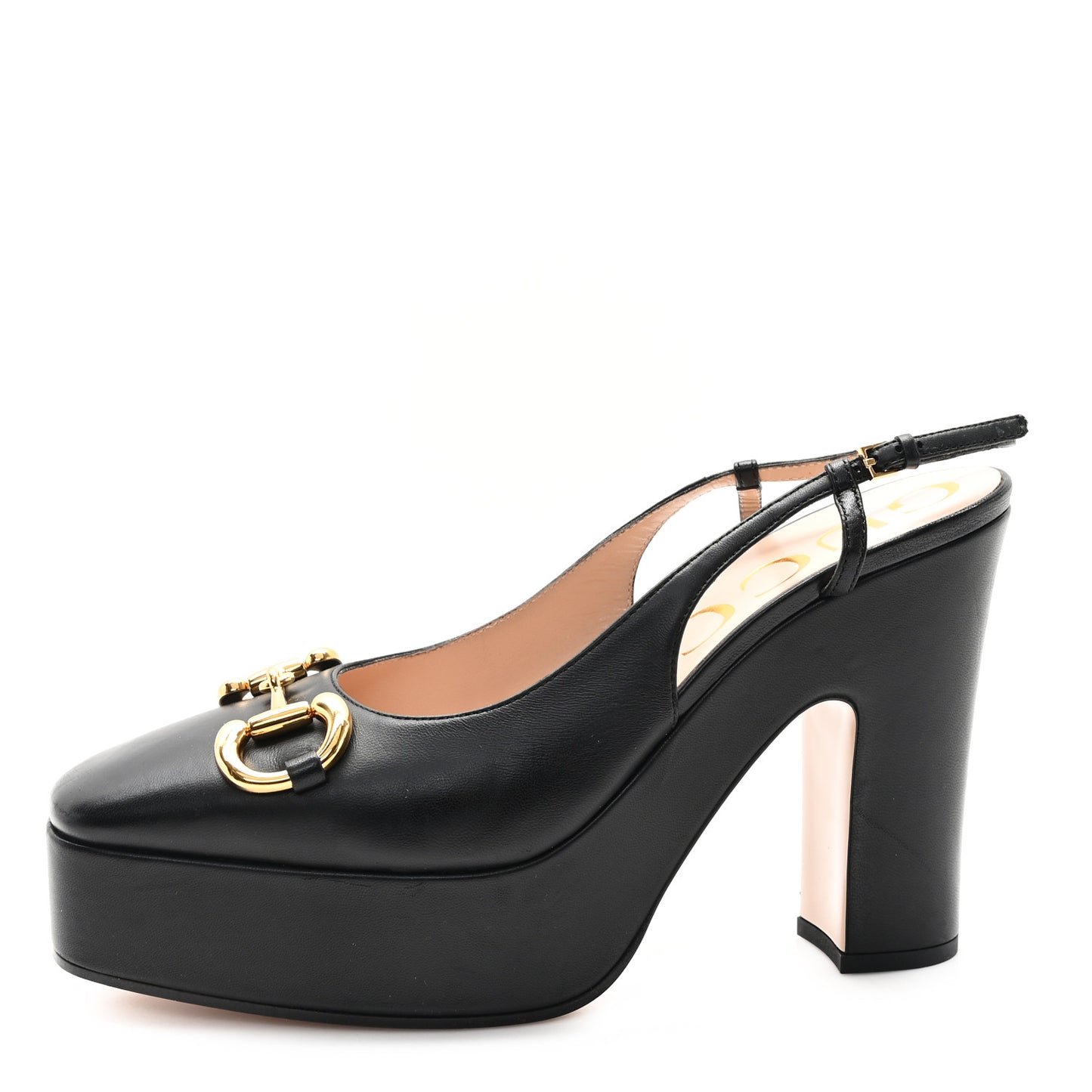 Nappa Horsebit Platform 35/120mm Slingback Pumps 40.5 Black