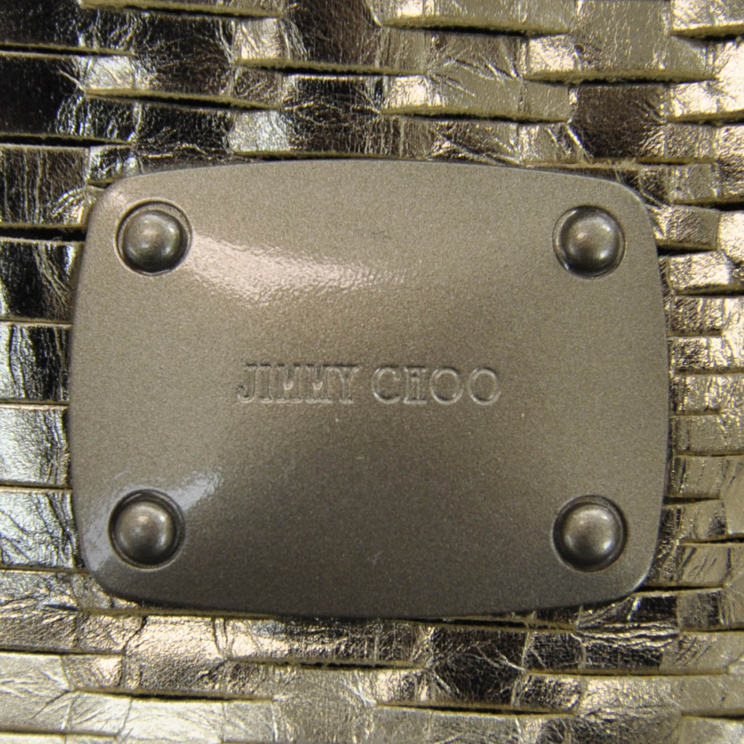 Jimmy Choo Slashed Leather Keeya Gold 7 of 7