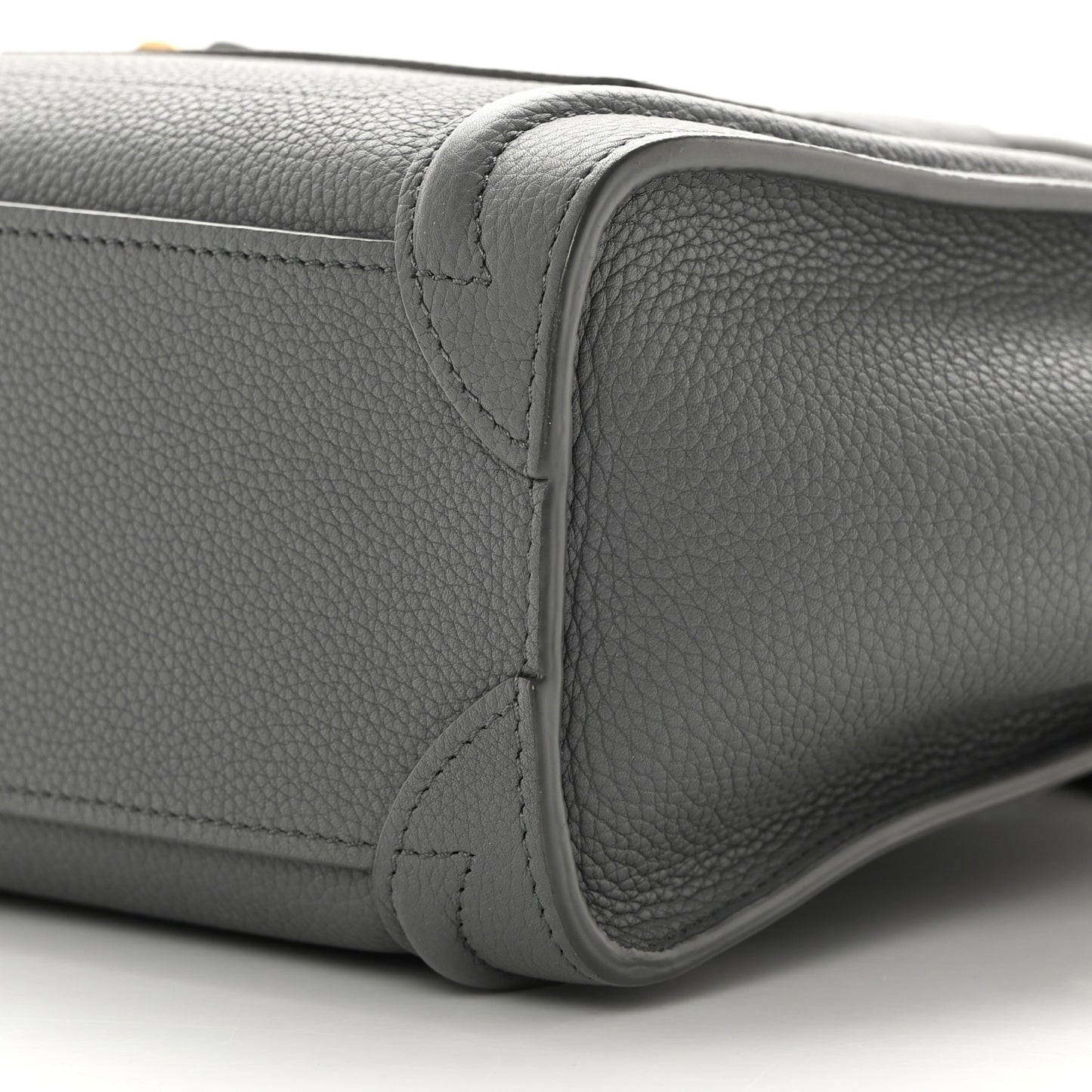 Baby Drummed Calfskin Nano Luggage Kohl