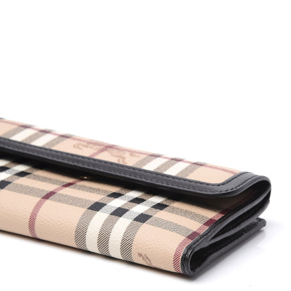 Burberry Haymarket Check Continental Wallet Chocolate 9 of 10