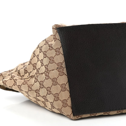 Gucci GG Monogram Medium Web Handle Bucket Tote Dark Brown 8 of 11