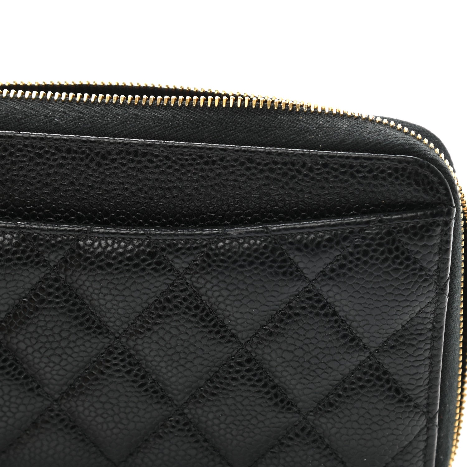 Chanel Caviar Quilted Large Gusset Zip Around Wallet Black 11 of 11
