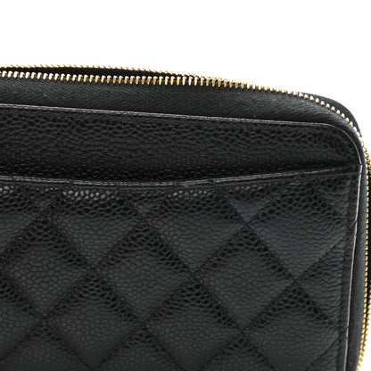 Chanel Caviar Quilted Large Gusset Zip Around Wallet Black 11 of 11