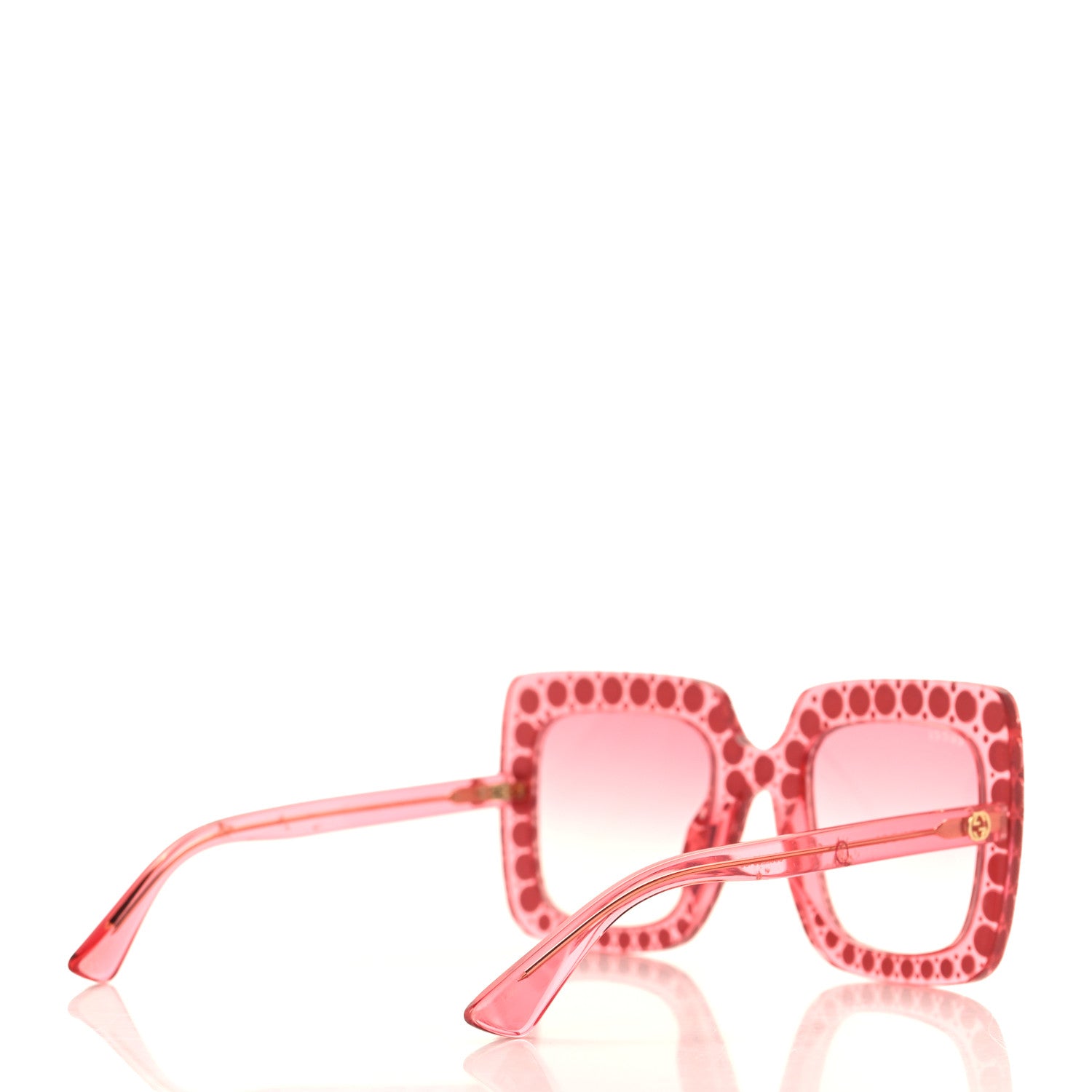 Gucci Acetate Crystal Oversize Sunglasses GG0148S Pink 4 of 7