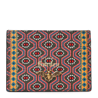 Gucci Garden Print Card Holder Wallet Pink Multicolor 1 of 7