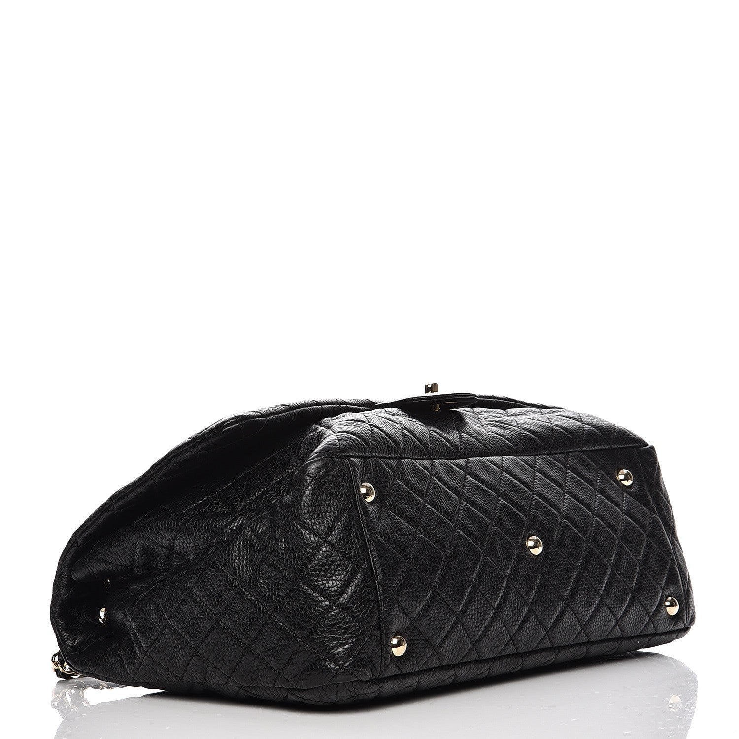 Chanel Calfskin Quilted XXL Travel Flap Bag Black 4 of 12