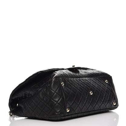 Chanel Calfskin Quilted XXL Travel Flap Bag Black 4 of 12