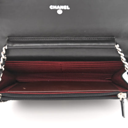 Chanel Lambskin Quilted Wallet On Chain WOC Black 5 of 16