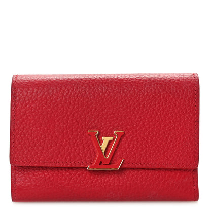 Louis Vuitton Taurillon Capucines Compact Wallet Scarlet 1 of 7
