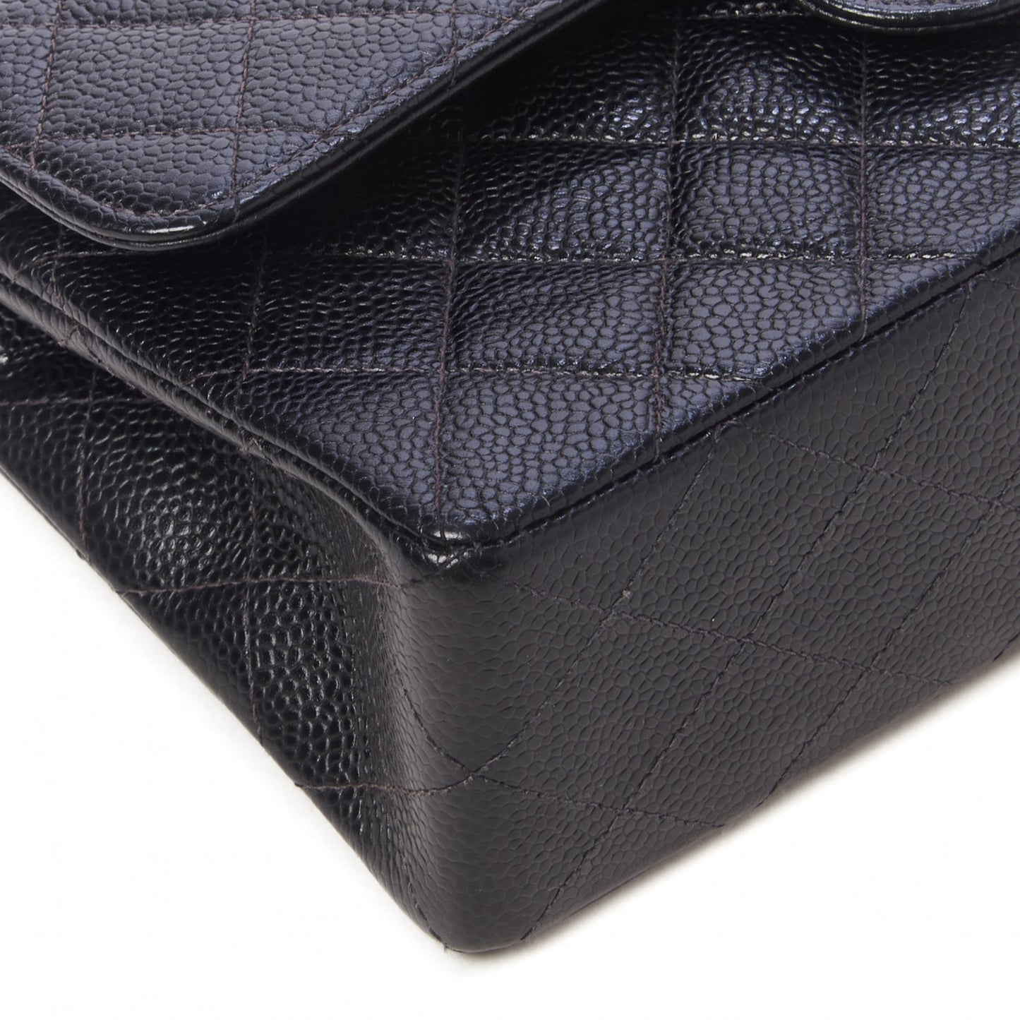 Caviar Quilted Small Double Flap Black