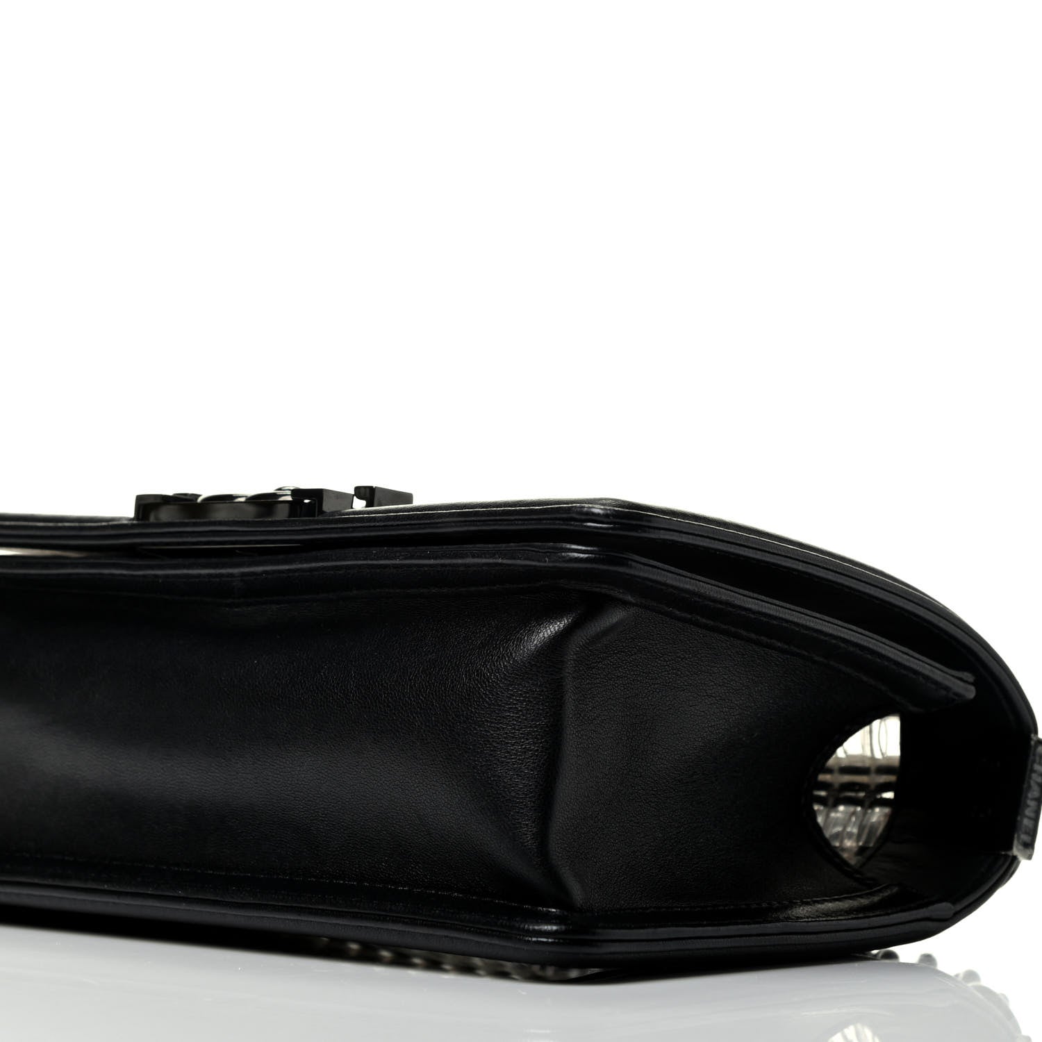 Chanel Lambskin PVC Thread Woven Small Boy Flap Black 9 of 9