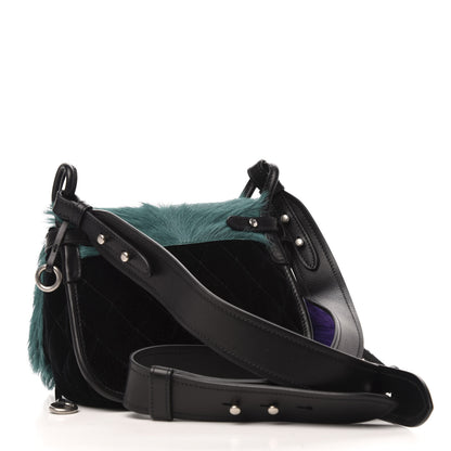 Prada Cavallino Velluto Corsaire Antic Crossbody Bag Biliardo Black 3 of 9