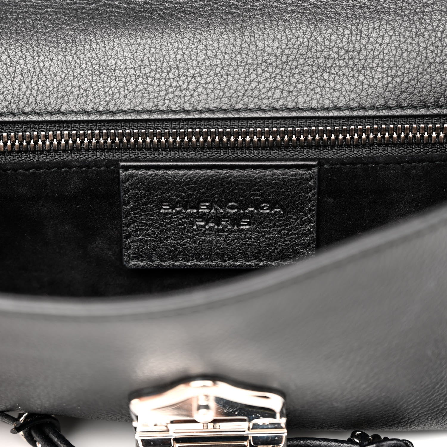 Balenciaga Calfskin Barb Wire Flap Shoulder Bag Black 6 of 13