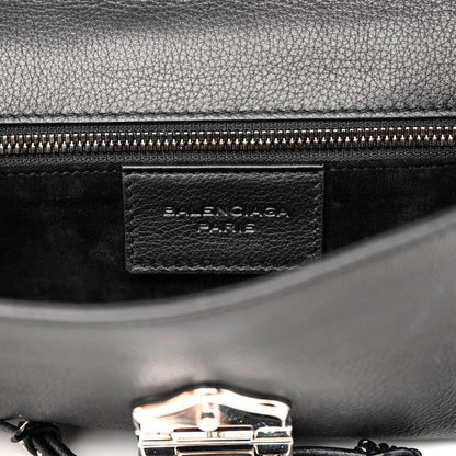 Balenciaga Calfskin Barb Wire Flap Shoulder Bag Black 6 of 13