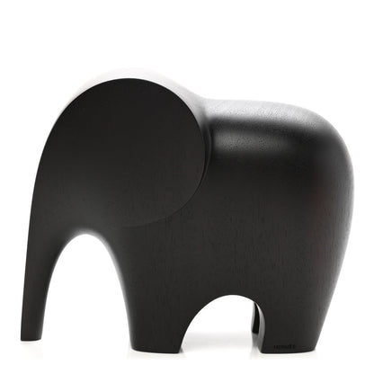 Hermes Mahogany Wood Elephant Lao Paperweight Acajou Ebenise 1 of 7