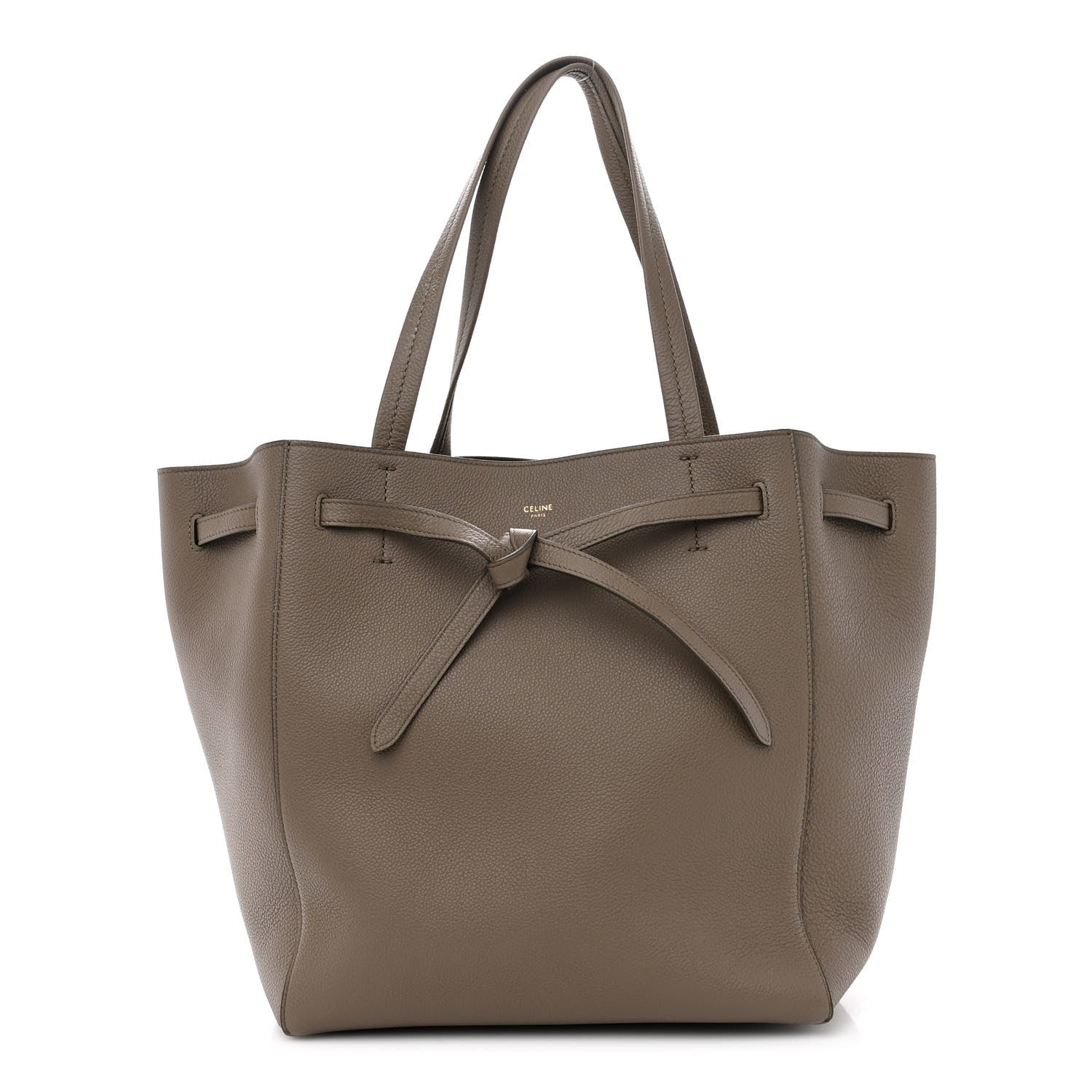 Celine Soft Grained Calfskin Small Belt Cabas Phantom Taupe 1 of 9