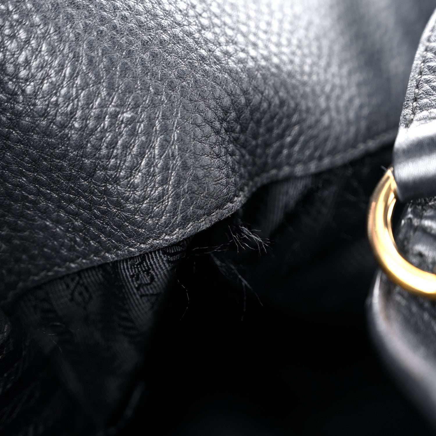 Prada Vitello Daino Side Pocket Tote Black 16 of 25