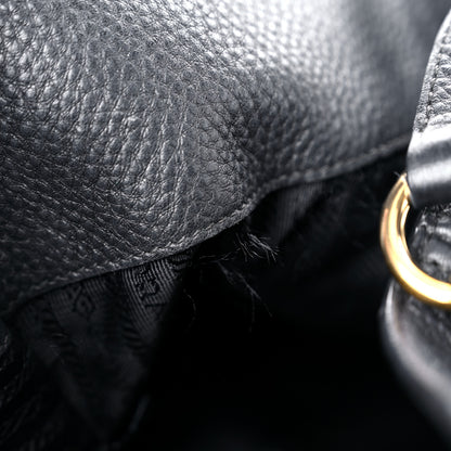 Prada Vitello Daino Side Pocket Tote Black 16 of 25