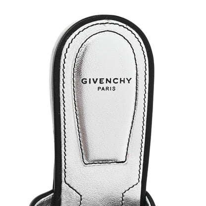 Givenchy Nappa Rivington Logo Slingback Flat 38 Black Silver 7 of 8