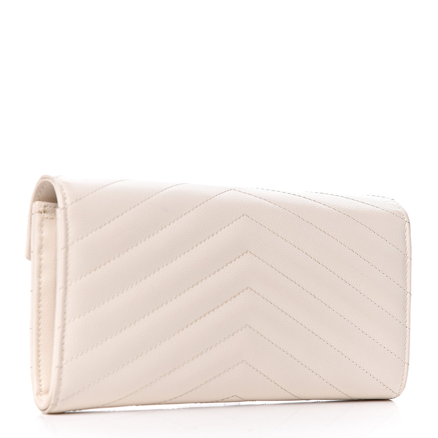 Grain De Poudre Matelasse Large Monogram Flap Wallet Porcellana
