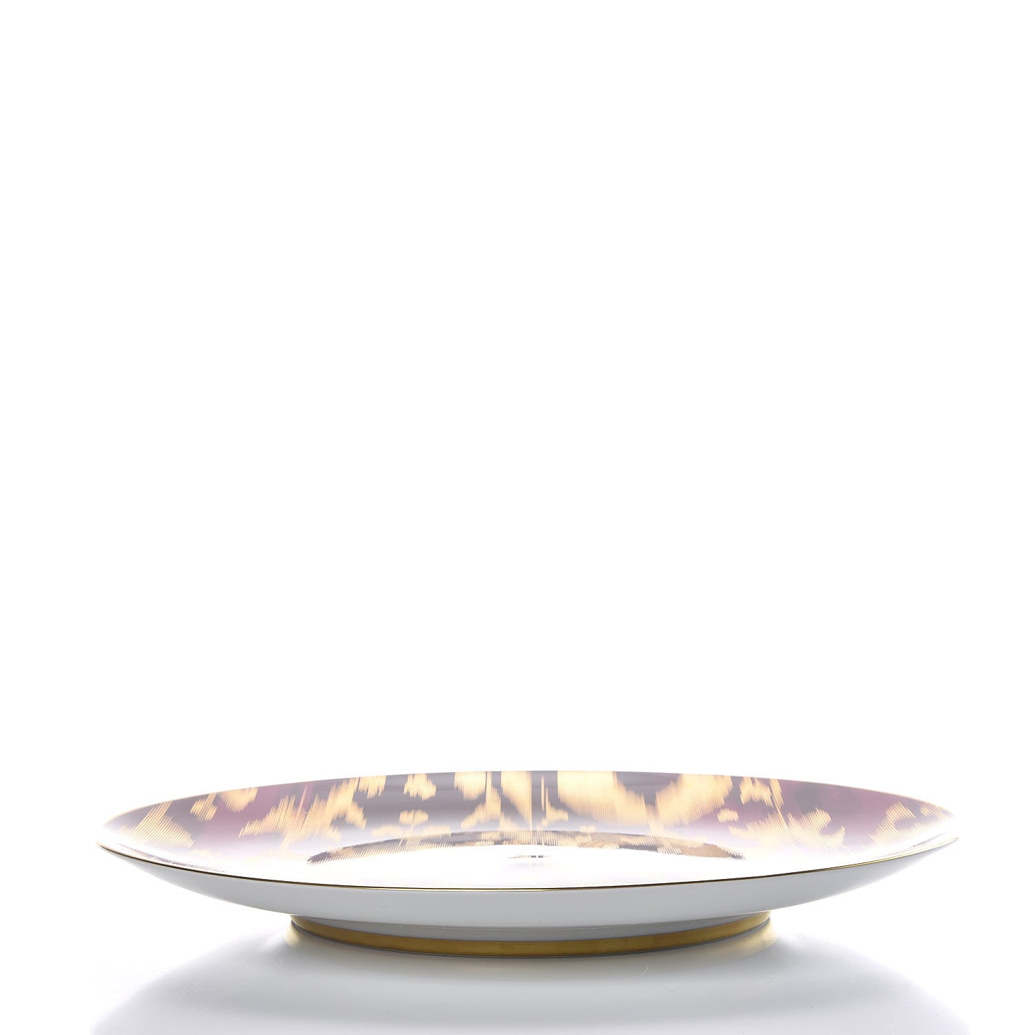 Hermes Porcelain Voyage en Ikat Presentation Plate Ruby 5 of 11