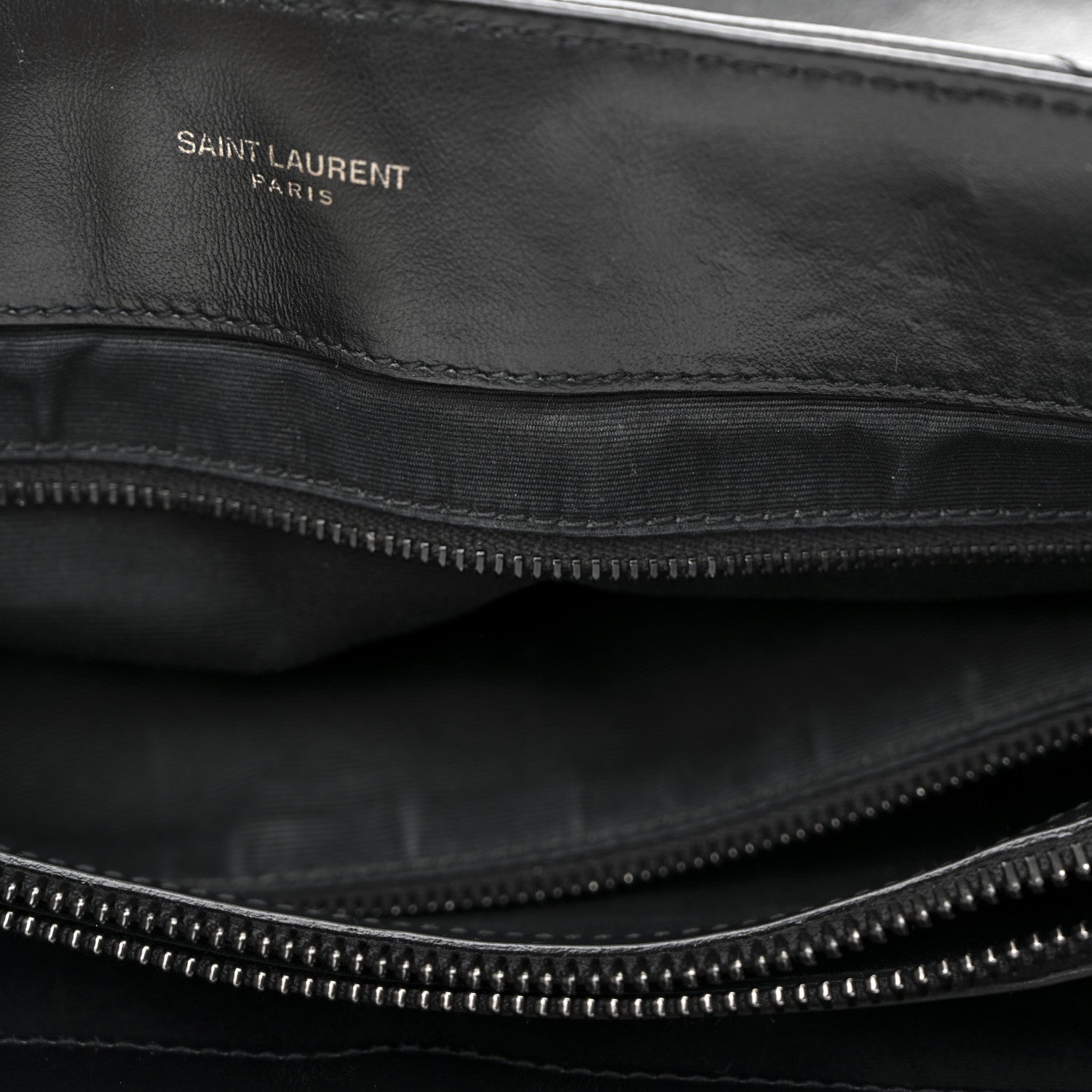 Saint Laurent Calfskin Y Quilted Monogram Monochrome Large Loulou Chain Satchel Black 12 of 14