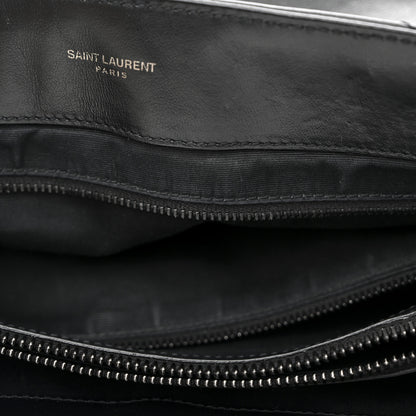 Saint Laurent Calfskin Y Quilted Monogram Monochrome Large Loulou Chain Satchel Black 12 of 14