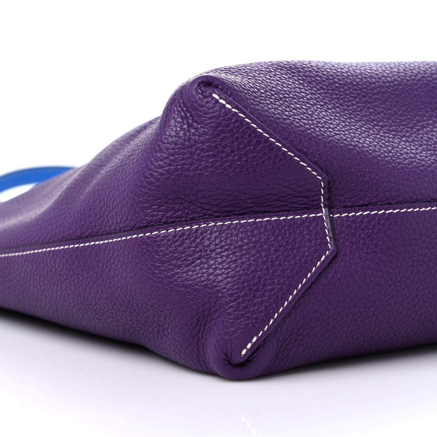 Taurillon Clemence Double Sens 45 Reversible Tote Bleu Zanzibar Ultraviolet