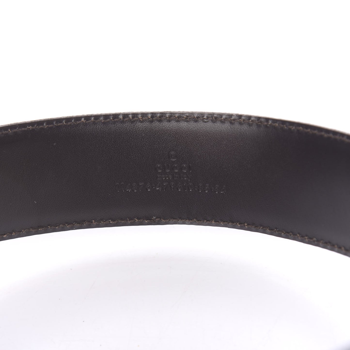 Guccissima Interlocking G 40mm Belt 85 34 Dark Brown