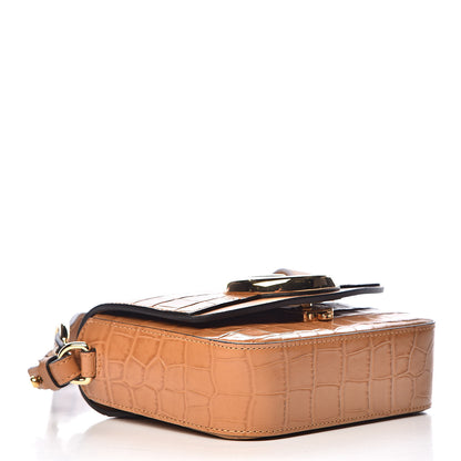 Chloe Calfskin Crocodile Embossed Mini C Bag Autumnal Brown 4 of 10