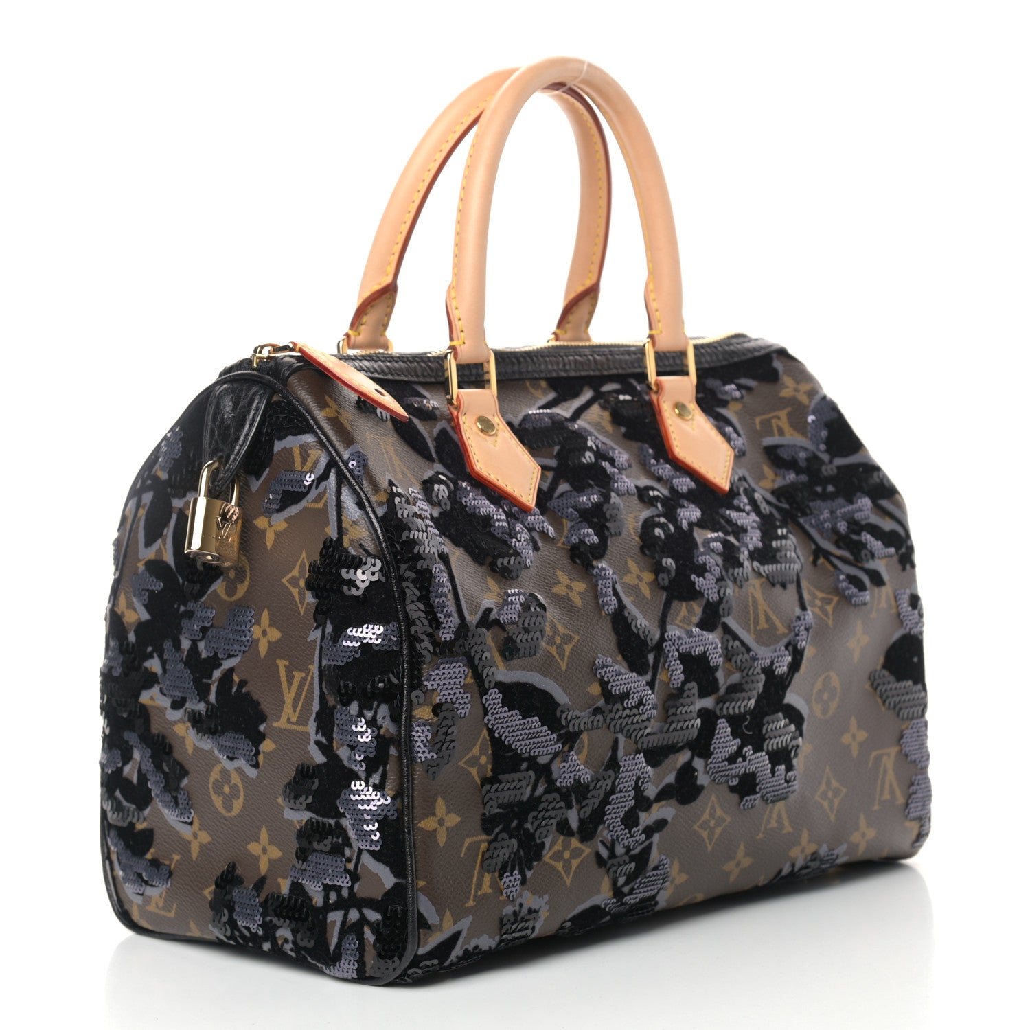 Louis Vuitton Monogram Fleur De Jais Sequins Speedy 30 3 of 10