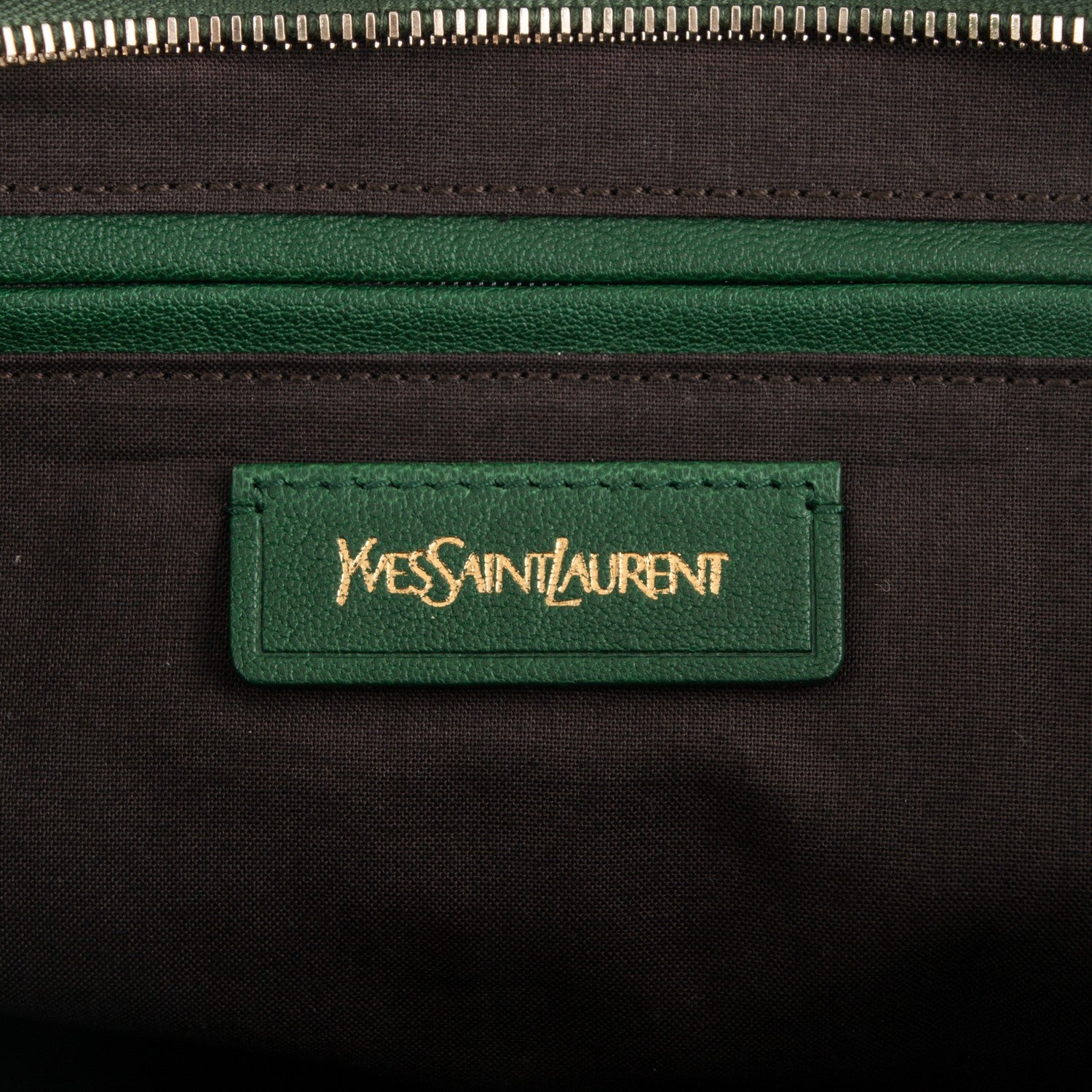 Saint Laurent Sheepskin Medium Cabas ChYc Tartan Green 6 of 6