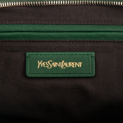 Saint Laurent Sheepskin Medium Cabas ChYc Tartan Green 6 of 6