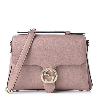 Gucci Dollar Calfskin Interlocking G Top Handle Shoulder Bag Soft Pink 1 of 10