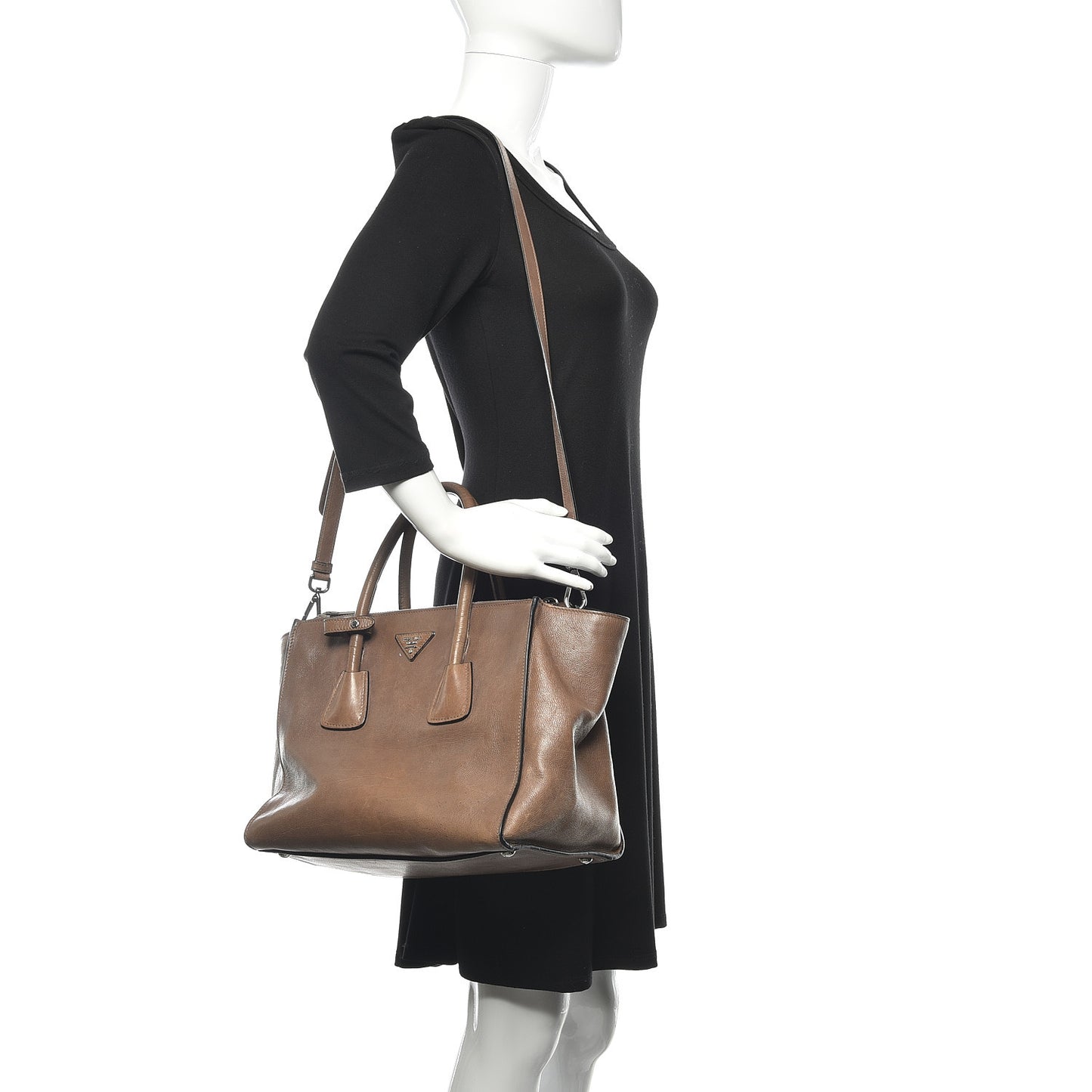 Glace Calf Twin Pocket Tote Bambu