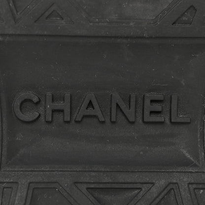 Chanel Velvet Calfskin Mixed Fibers CC Sneakers 37.5 Black 7 of 13