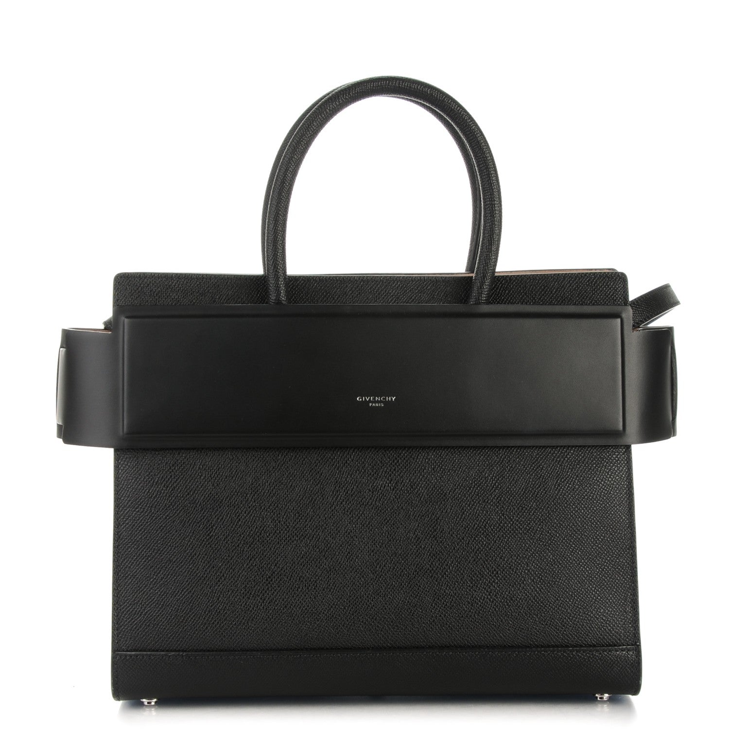 Givenchy Grained Calfskin Small Horizon Satchel Black 1 of 7