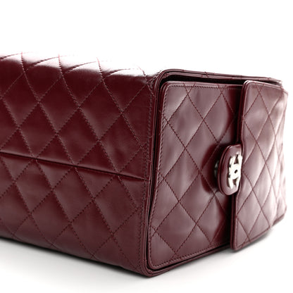 Chanel Shiny Crumpled Calfskin Quilted Medium Chanel 25 Handbag Dark Burgundy 11 of 11