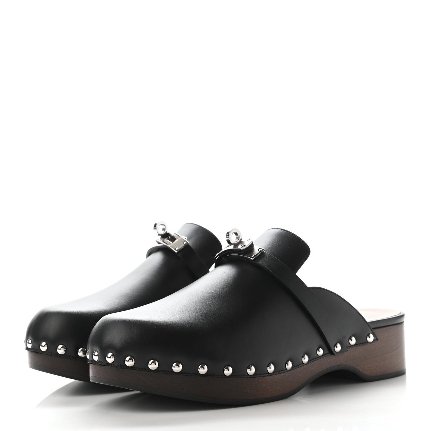 Calfskin Carlotta Mules 38 Black