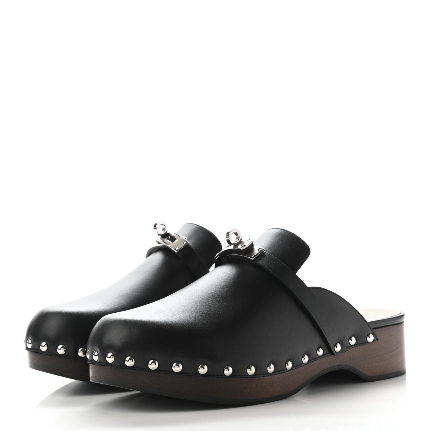 Hermes Calfskin Carlotta Mules 38 Black 3 of 7