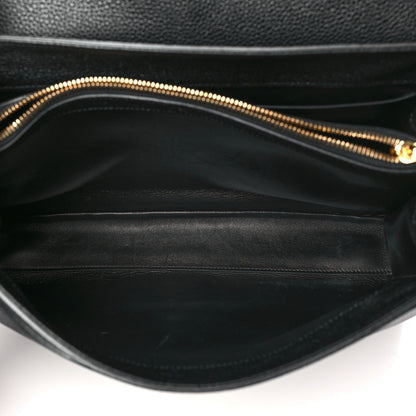 Celine Grained Calfskin Classique 16 Top Handle Bag Black 5 of 10