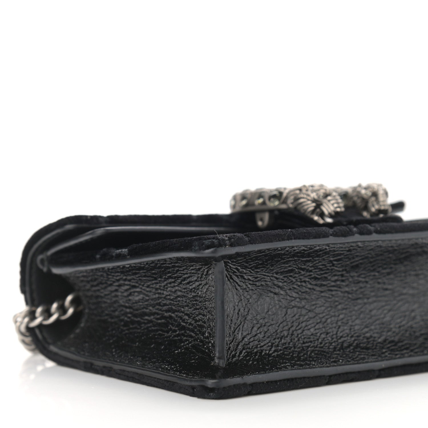 Gucci Velvet GG Monogram Super Mini Dionysus Shoulder Bag Black 8 of 10